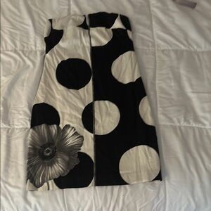 Cache Black and White Strapless Dress